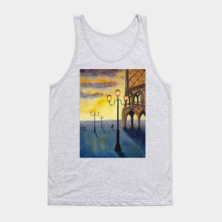 Lowry Meets Venice. Acrylics on board, an original artwork. Tank Top